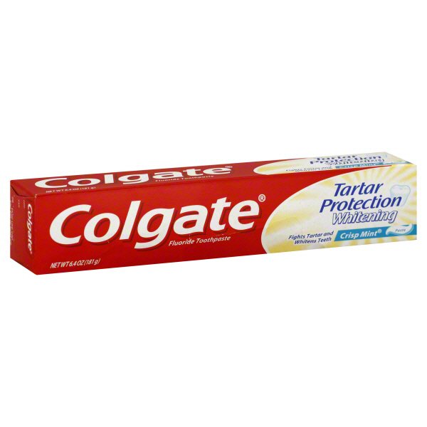 Colgate Tartar Protection Whitening Crisp Mint Paste Fluoride ...