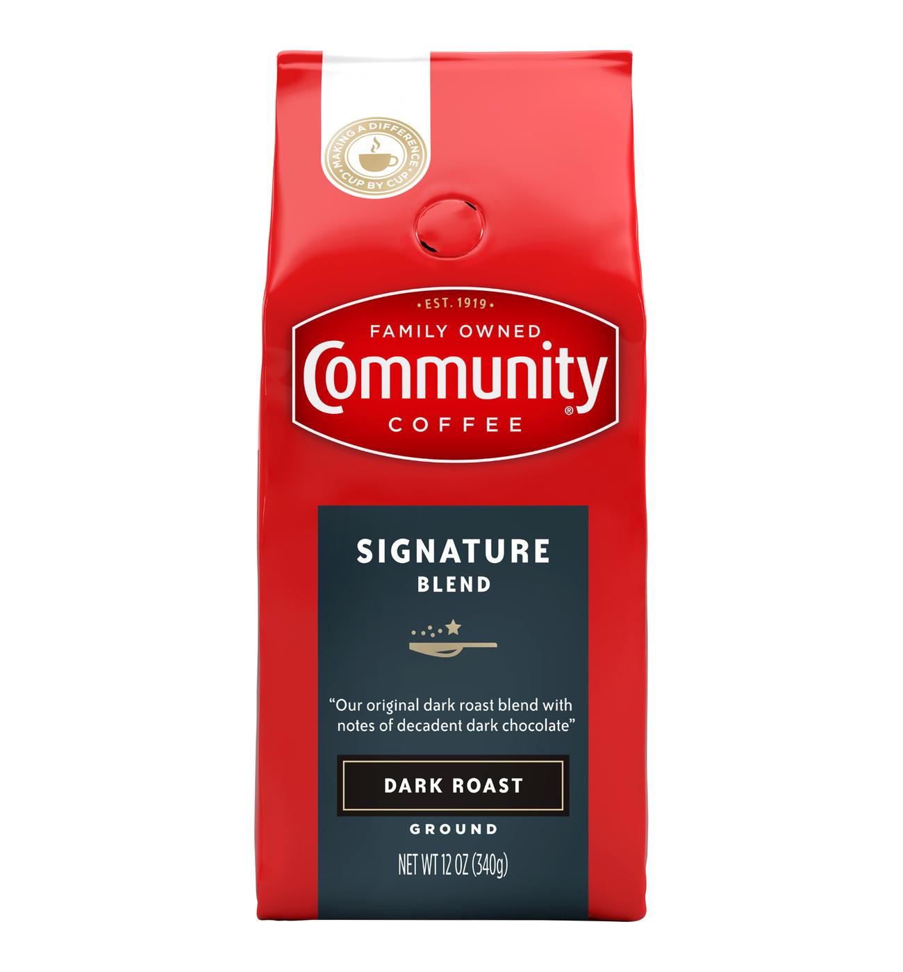 Community Coffee Signature Blend Dark Roast Ground Coffee; image 1 of 2