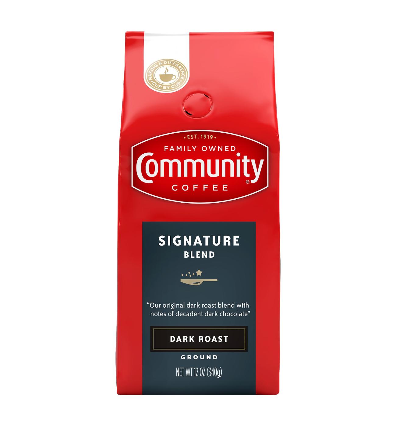Community Coffee Signature Blend Dark Roast Ground Coffee; image 2 of 2