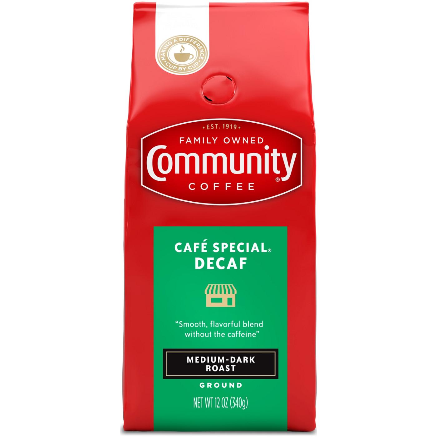 Community Coffee Cafe Special Decaffeinated Medium-Dark Roast Ground Coffee; image 2 of 2