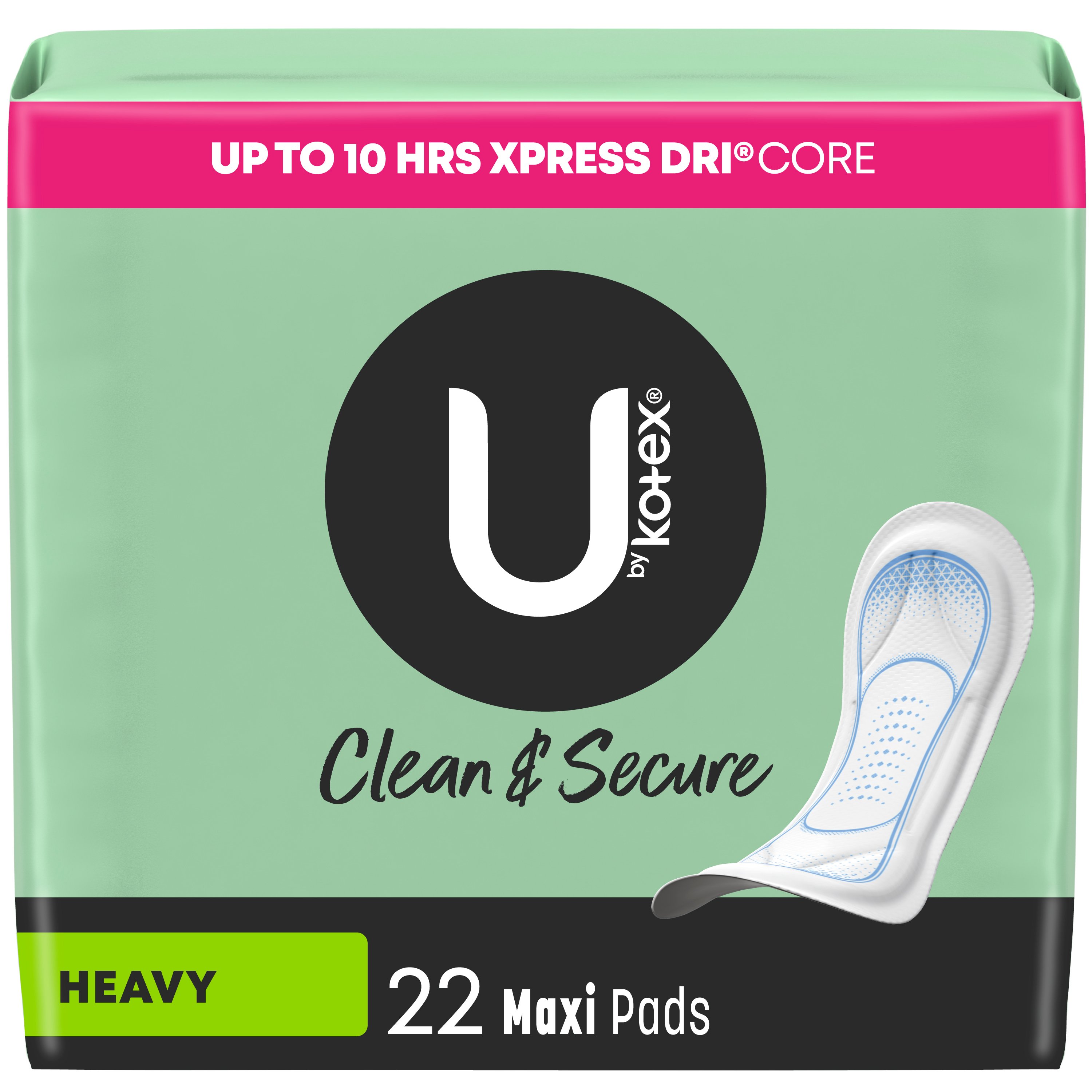 U by Kotex Clean & Secure Maxi Pads Heavy Absorbency Shop Pads