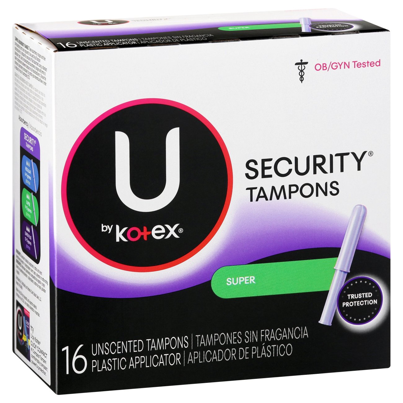 U by Kotex Security Super Tampons Shop Tampons at HEB