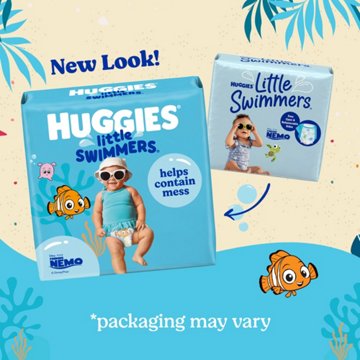 Huggies Little Swimmers Disposable Swim Diapers - Size 5-6 (32+ lbs), 10 ct