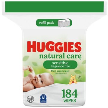 Huggies Natural Care Sensitive Baby Wipes - Unscented, 184 ct