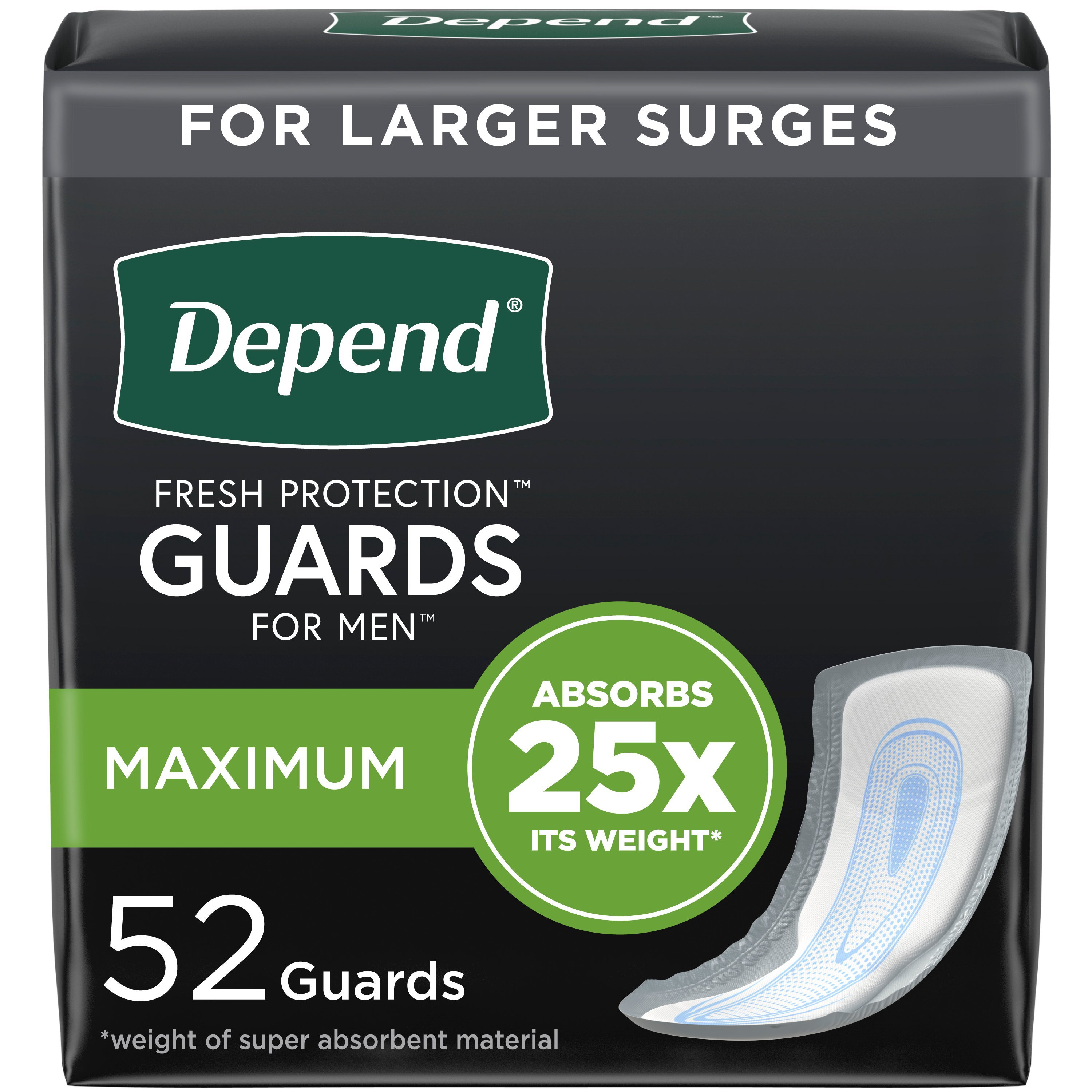 Depend Guards for Men Maximum Absorbency - Shop Incontinence at H-E-B