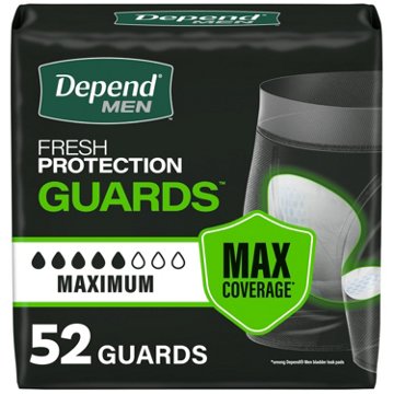 Depend Guards Incontinence Pads for Men, 52 ct