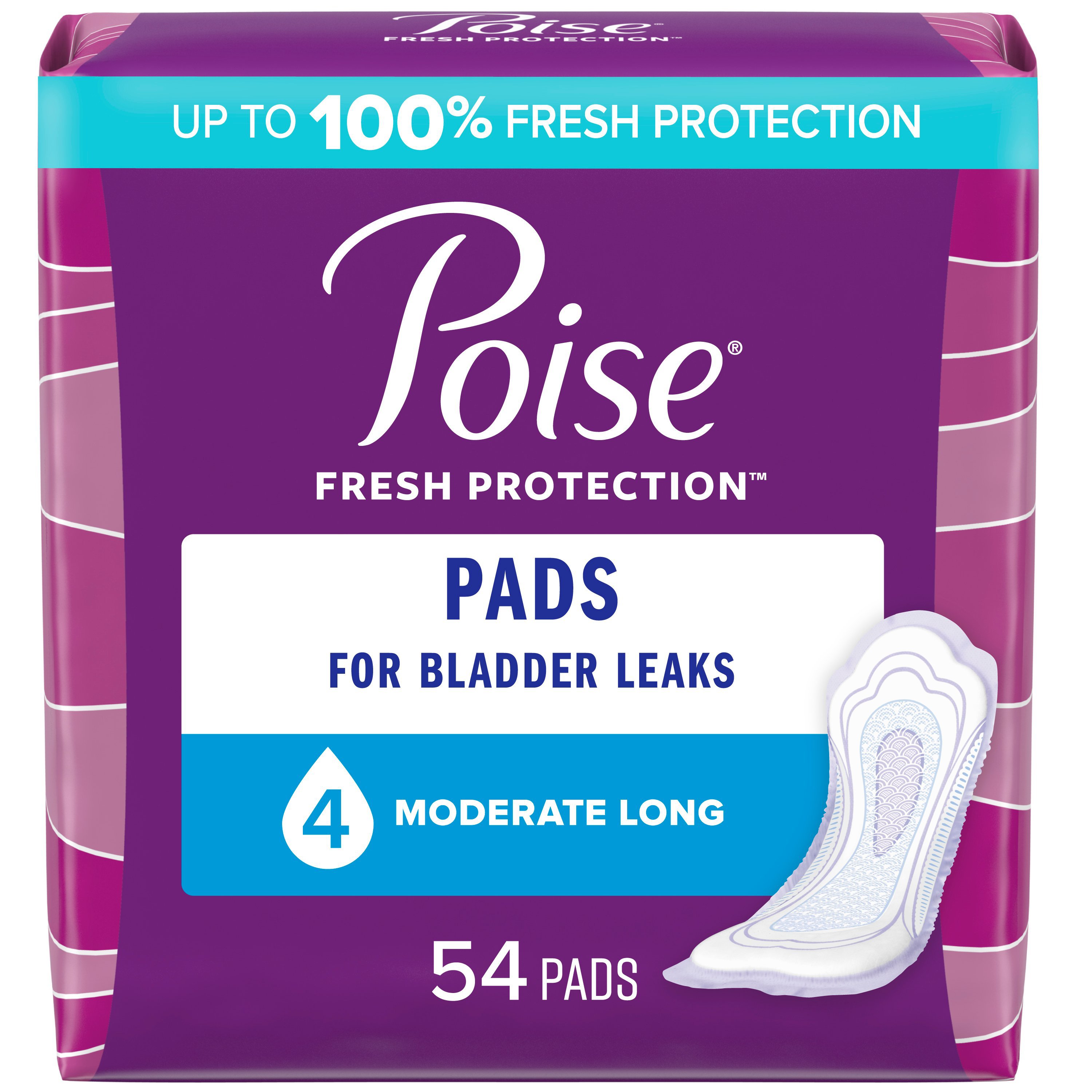 Poise Moderate Absorbency Long Pads Shop Incontinence at HEB