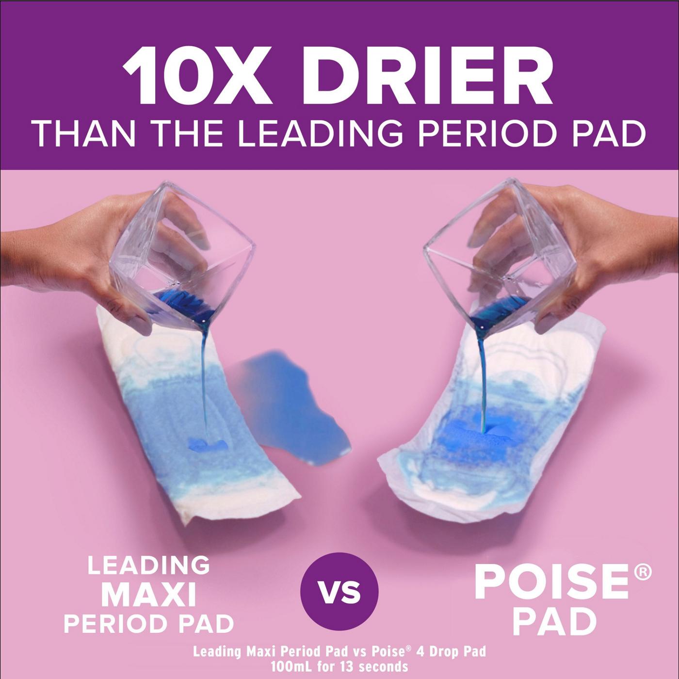 Poise Long Incontinence & Postpartum Pads - 4 Drop Moderate; image 3 of 6