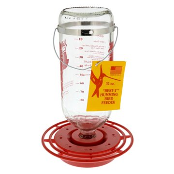 Best-1 Glass Hummingbird Feeder, 32 oz