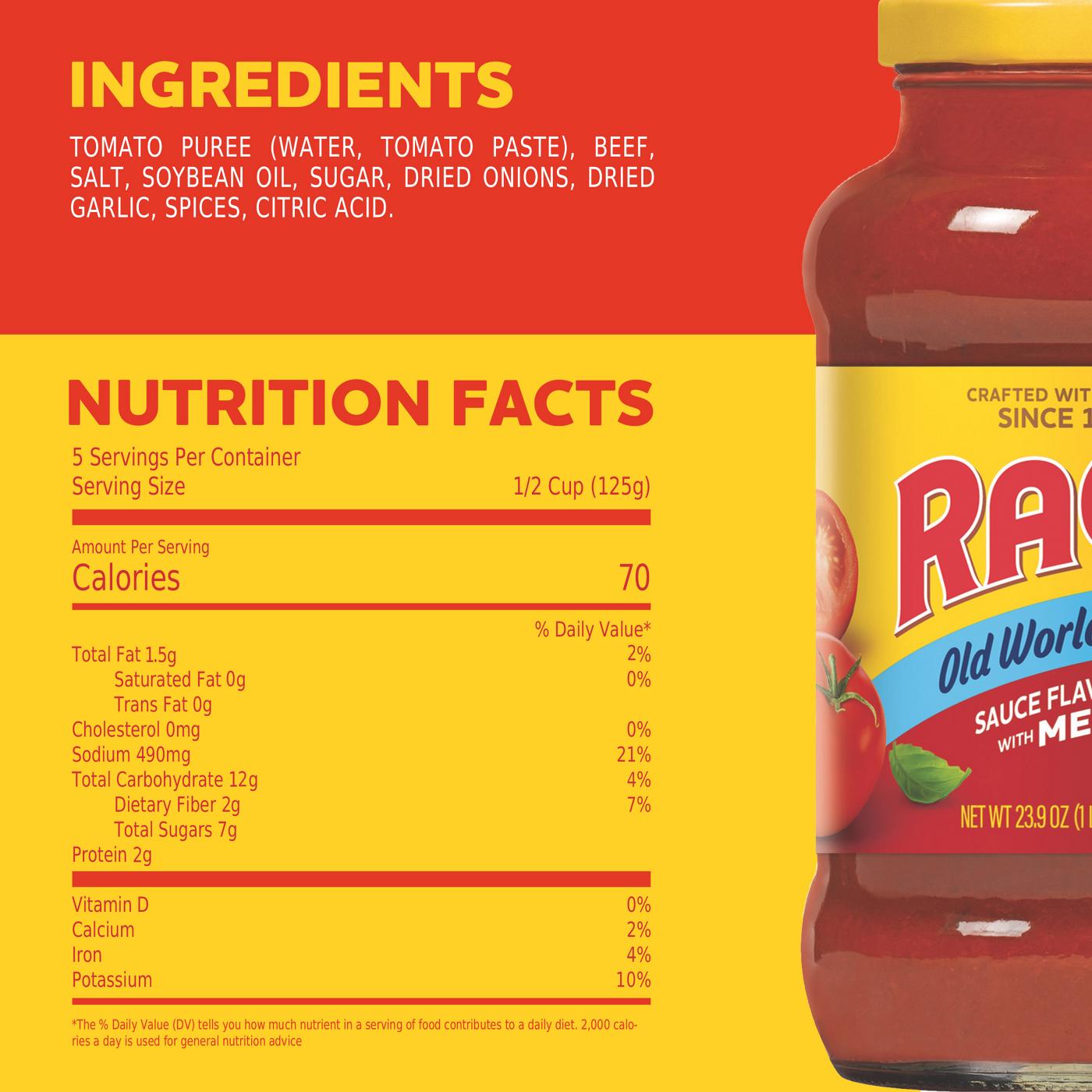 Ragu Old World Style Sauce Flavored with Meat; image 6 of 6
