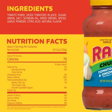 Ragu Chunky Tomato, Garlic and Onion Pasta Sauce, 24 oz