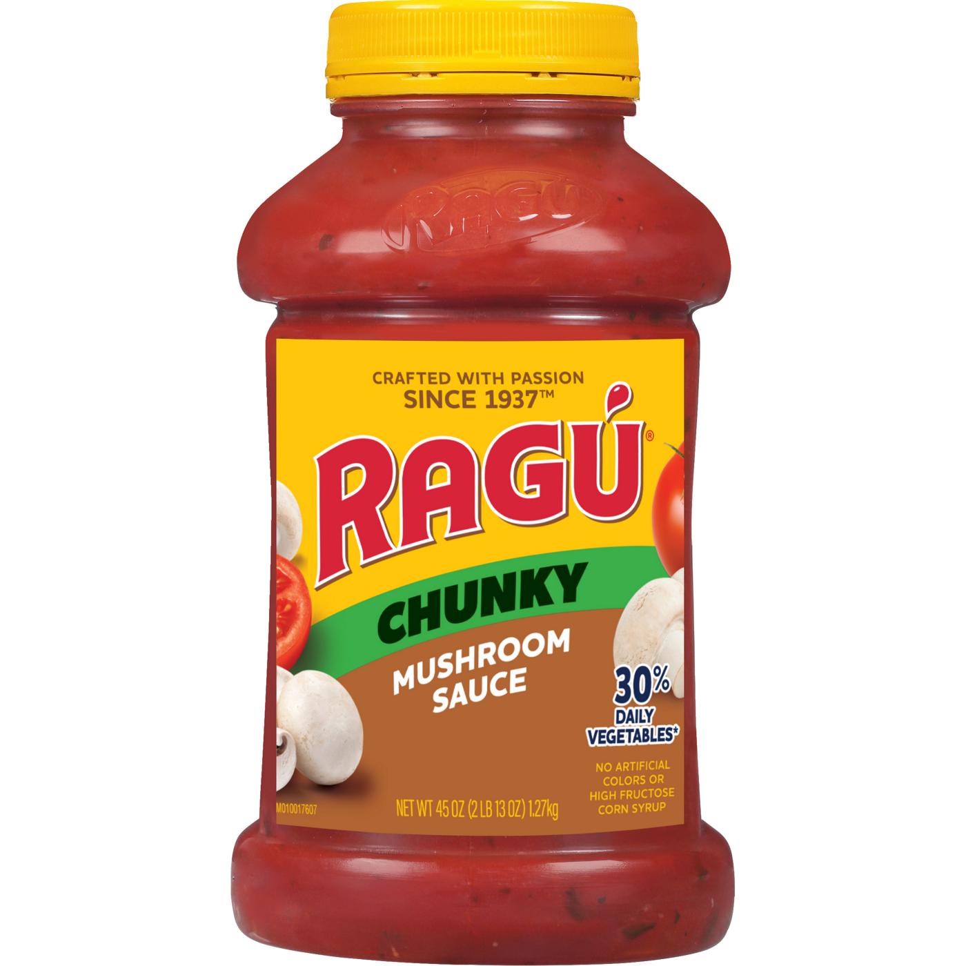 Ragu Chunky Super Chunky Mushroom Pasta Sauce; image 1 of 8