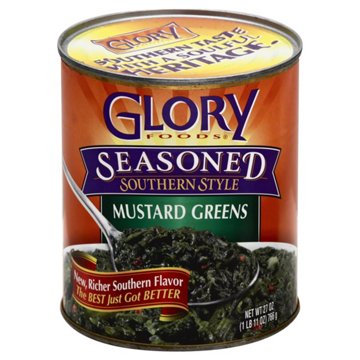 Glory Foods Seasoned Southern Style Mustard Greens, 27 oz