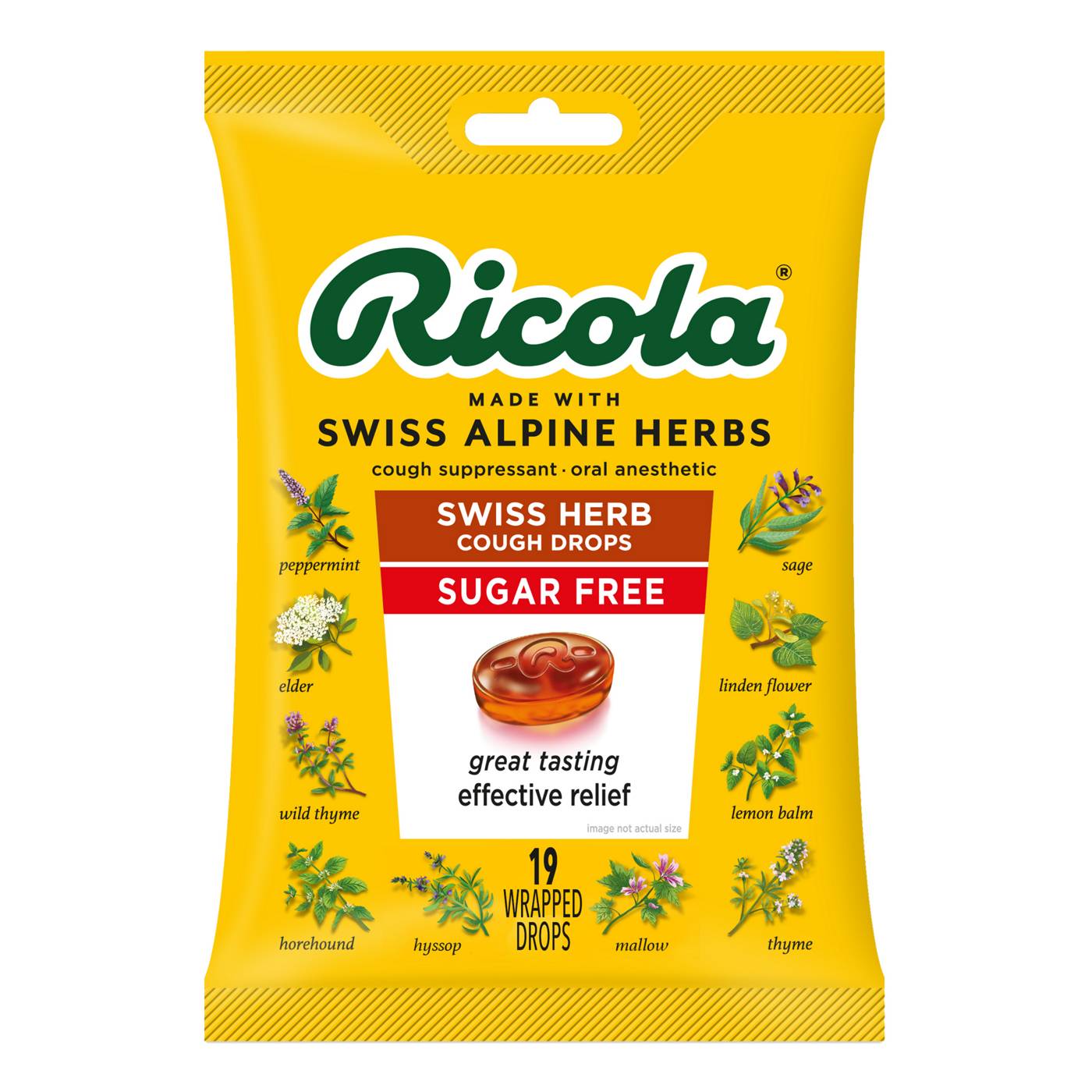 Ricola Sugar Free Cough Drops - Swiss Herb; image 1 of 8