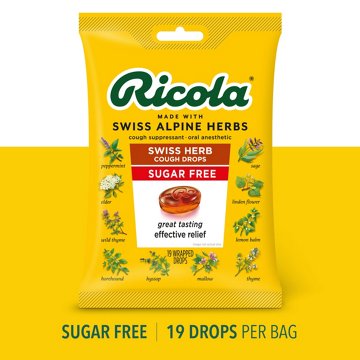 Ricola Sugar Free Cough Drops - Swiss Herb, 19 ct