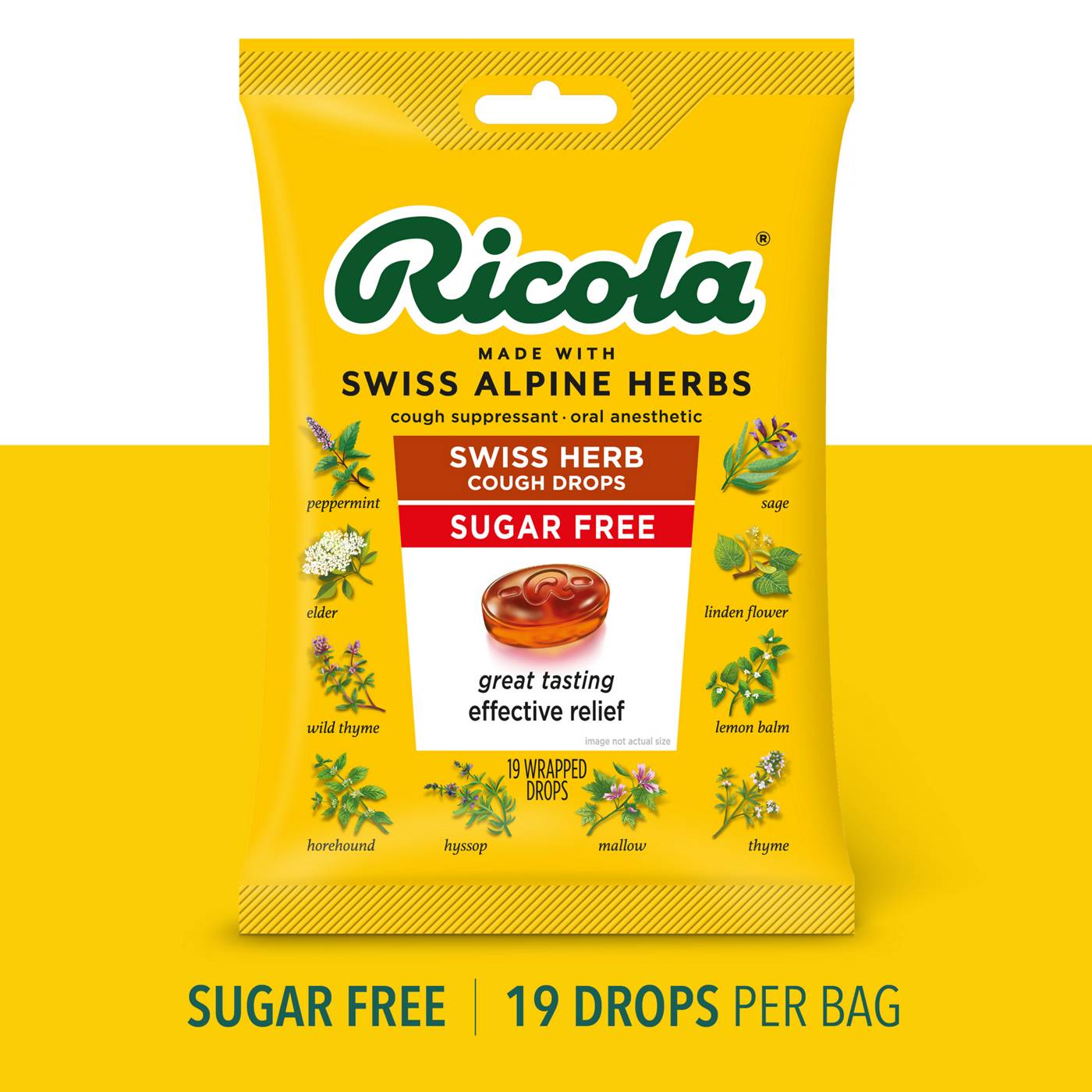 Ricola Sugar Free Cough Drops - Swiss Herb; image 7 of 8
