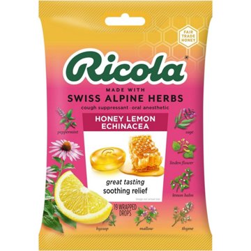 Ricola Cough Drops - Honey Lemon Echinacea, 19 ct
