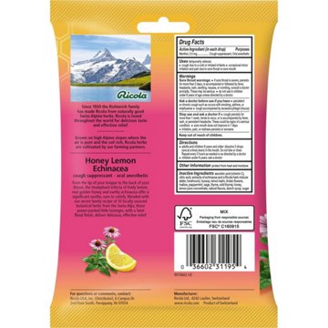 Ricola Cough Drops - Honey Lemon Echinacea, 19 ct
