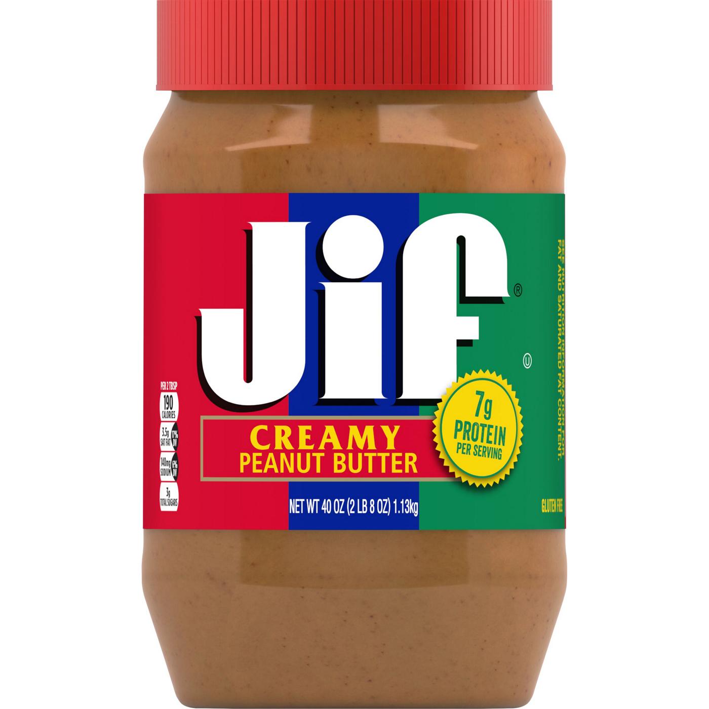 Jif Jif Creamy Peanut Butter, 40-Ounce Jar; image 1 of 5