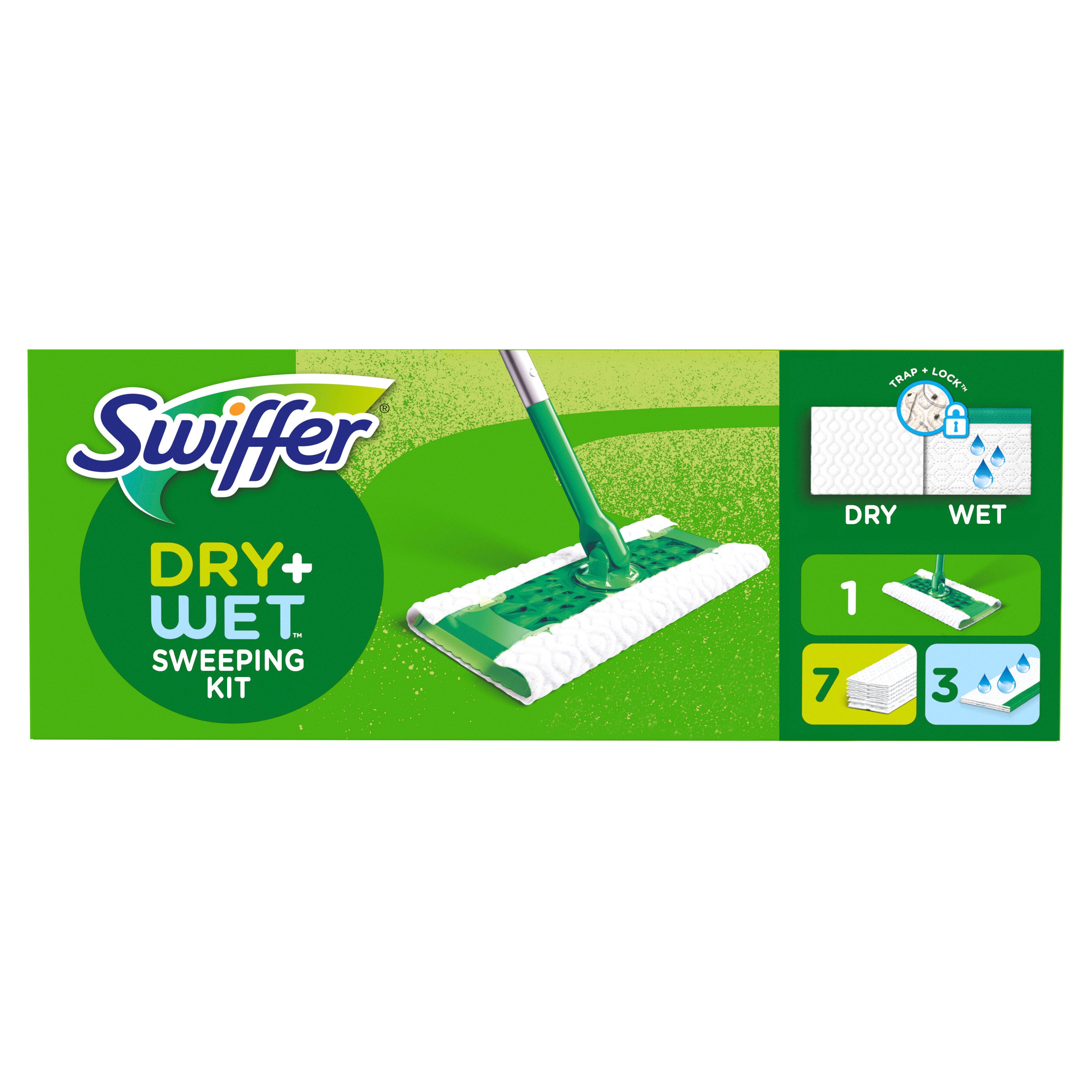 Swiffer Balai plat Dry + Wet Kit