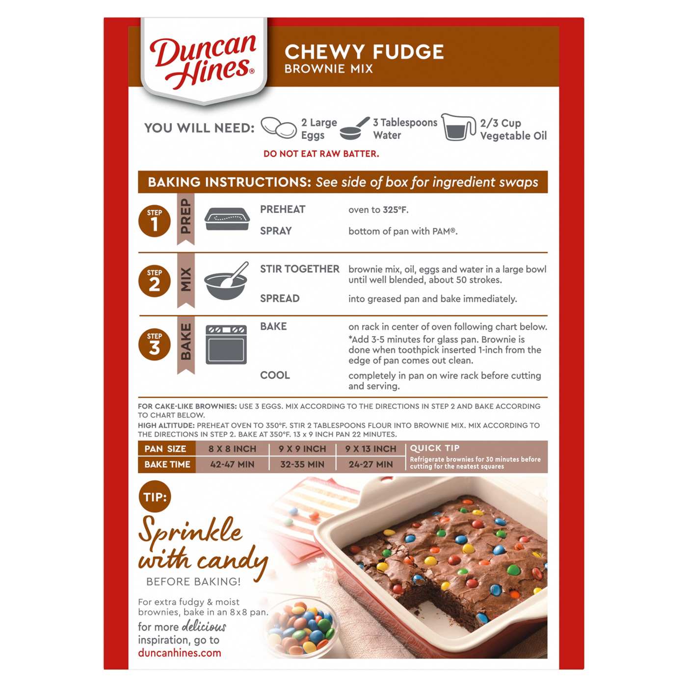 Duncan Hines Chewy Fudge Brownie Mix; image 2 of 7