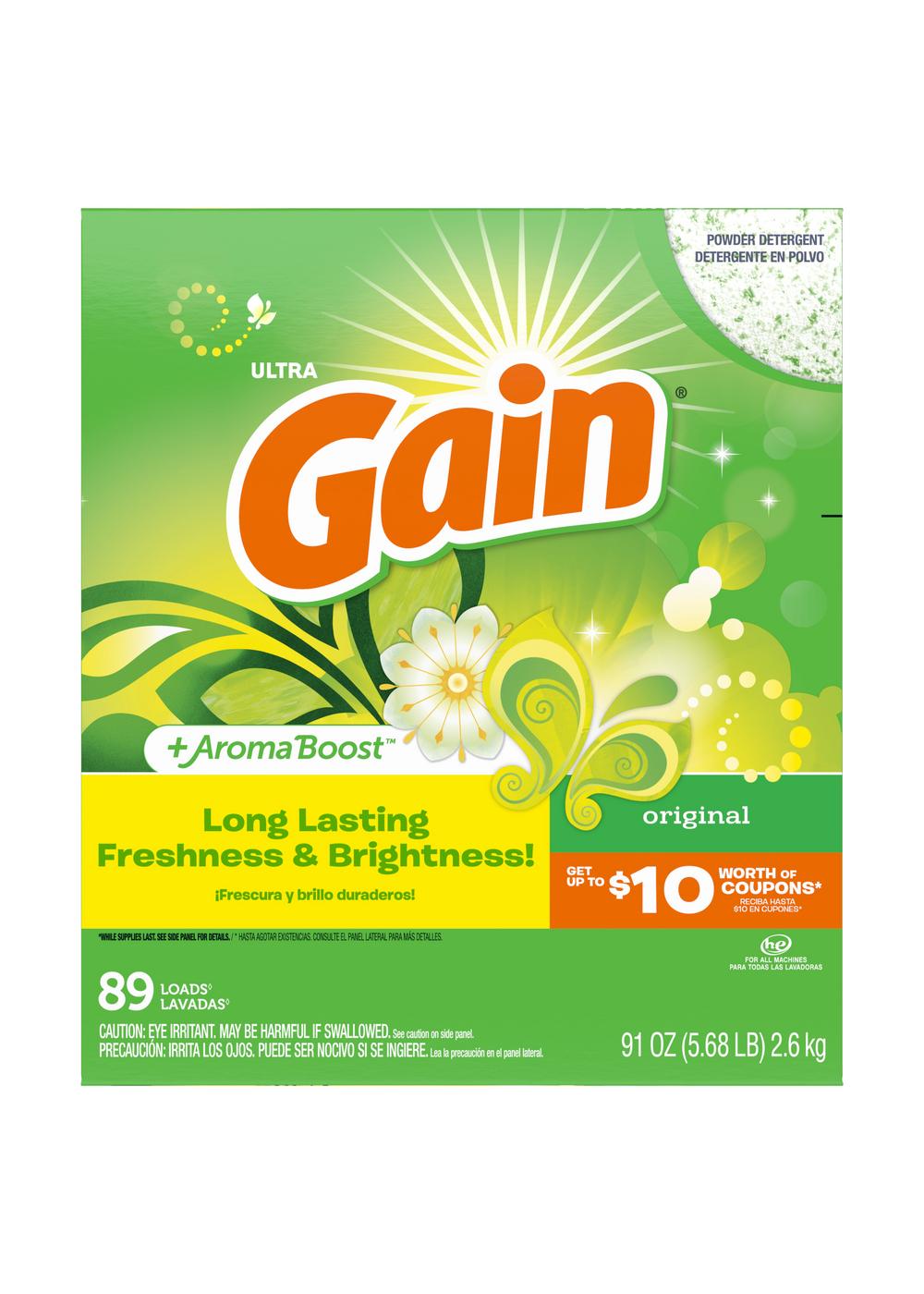 Gain Aroma Boost HE Powder Laundry Detergent, 89 Loads - Original; image 1 of 8