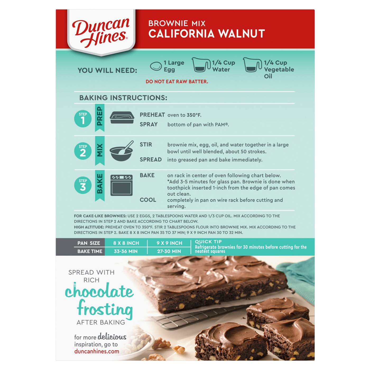 Duncan Hines Signature California Walnut Brownie Mix; image 4 of 7