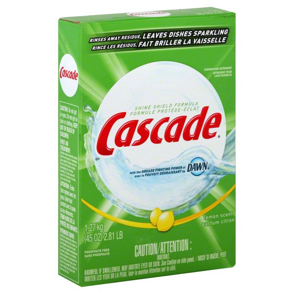Cascade Lemon Scent Powder Dishwasher Detergent Shop Dish soap