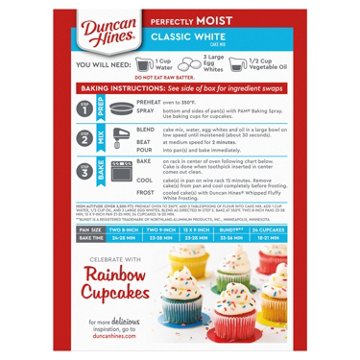 Duncan Hines Perfectly Moist Classic White Cake Mix, 15.25 oz