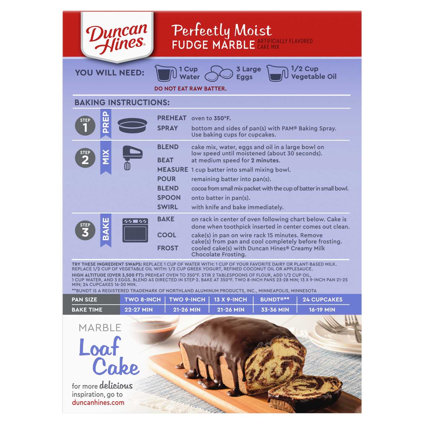 Duncan Hines Signature Perfectly Moist Fudge Marble Cake Mix Shop Baking mixes at HEB