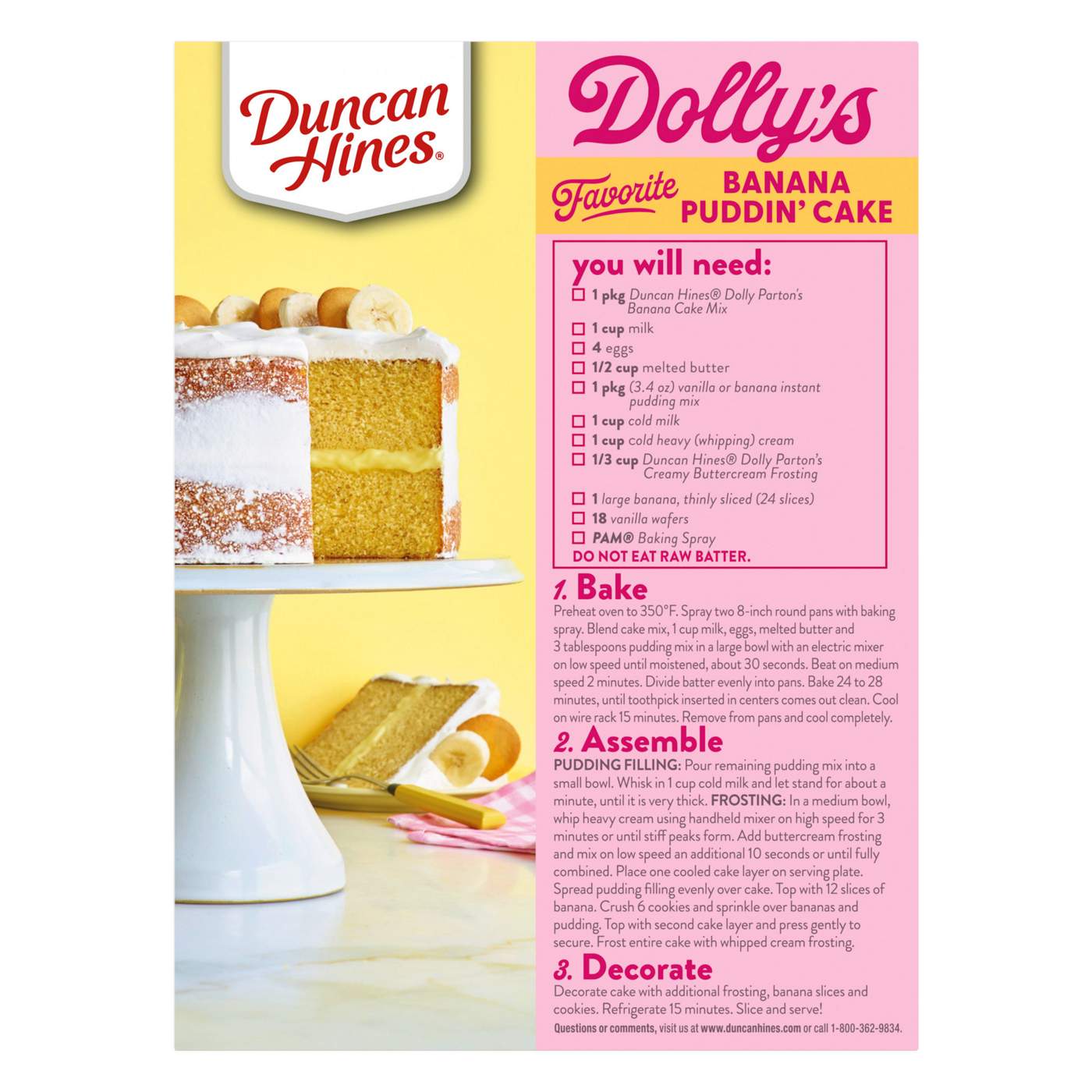 Duncan Hines Dolly Parton's Favorite Southern-Style Banana Flavored Cake Mix; image 6 of 7
