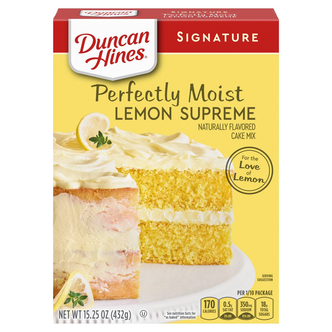 Duncan Hines Signature Perfectly Moist Lemon Supreme Cake Mix; image 1 of 7