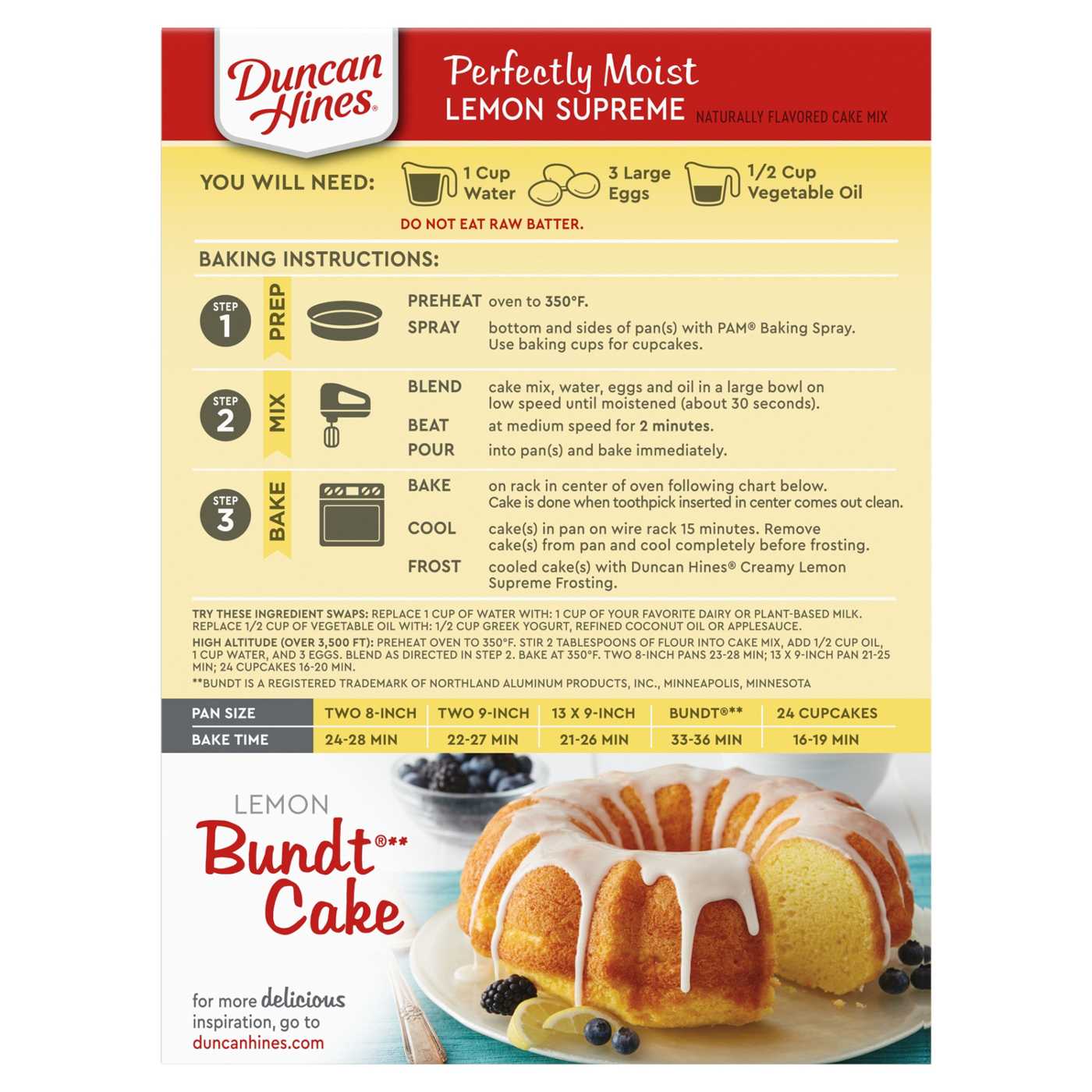 Duncan Hines Signature Perfectly Moist Lemon Supreme Cake Mix; image 7 of 7