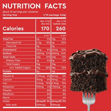 Duncan Hines Perfectly Moist Dark Chocolate Fudge Cake Mix