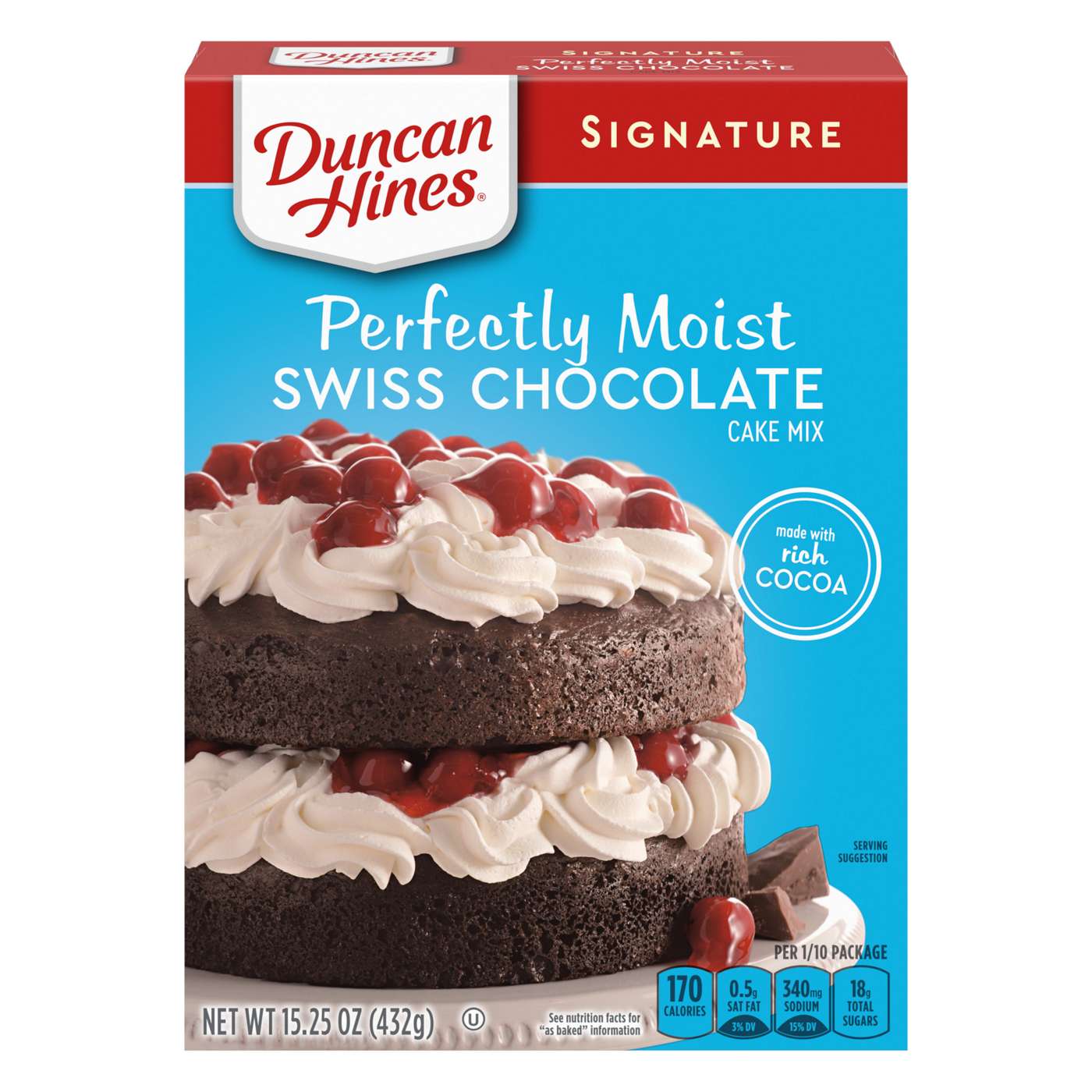 Duncan Hines Signature Perfectly Moist Swiss Chocolate Cake Mix; image 1 of 7