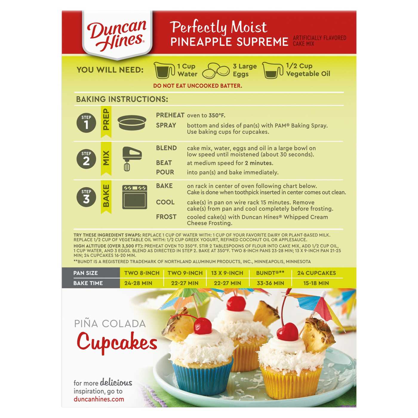 Duncan Hines Signature Perfectly Moist Pineapple Supreme Cake Mix; image 4 of 7