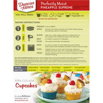 Duncan Hines Signature Perfectly Moist Pineapple Supreme Cake Mix, 15.25 oz
