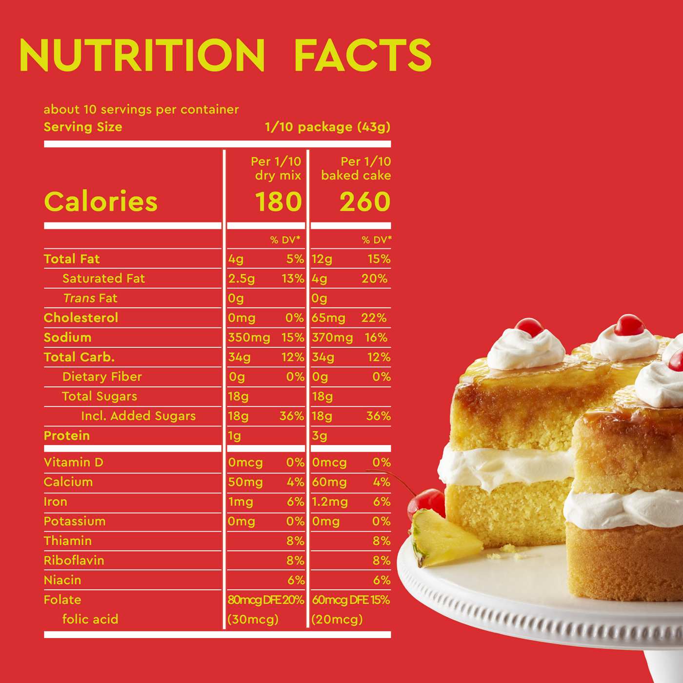 Duncan Hines Signature Perfectly Moist Pineapple Supreme Cake Mix; image 5 of 7