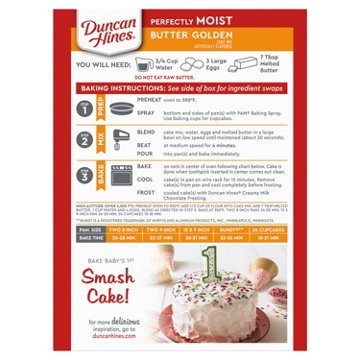 Duncan Hines Perfectly Moist Butter Golden Cake Mix, 15.25 oz