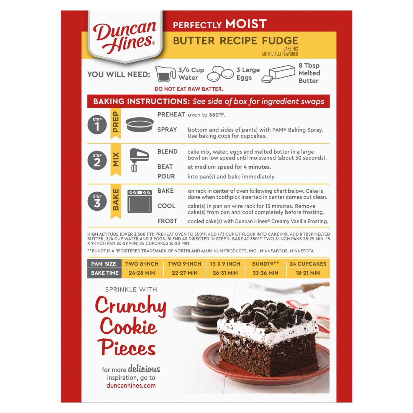 Duncan Hines Perfectly Moist Butter Recipe Fudge Cake Mix; image 4 of 7