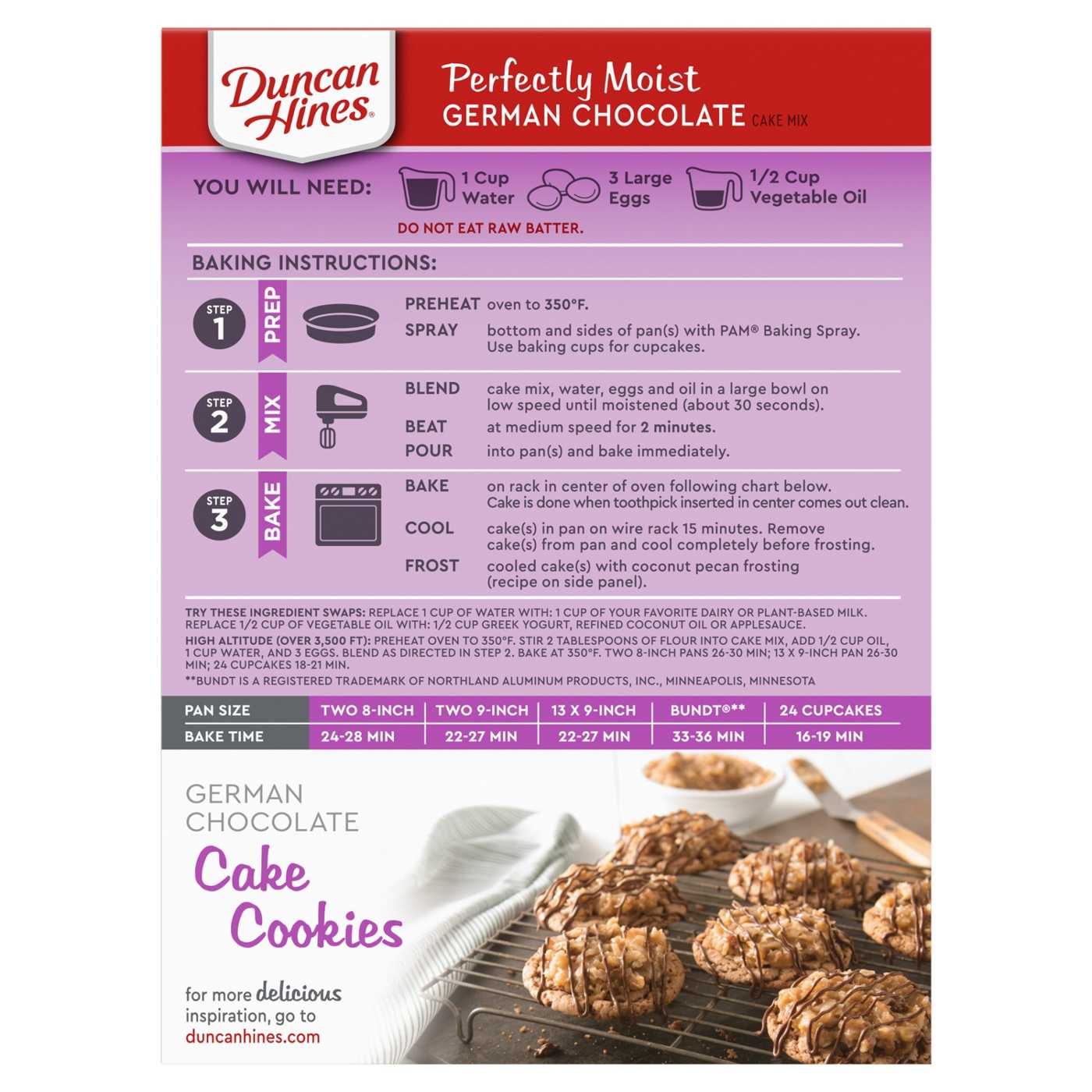 Duncan Hines Signature Perfectly Moist German Chocolate Cake Mix; image 4 of 7