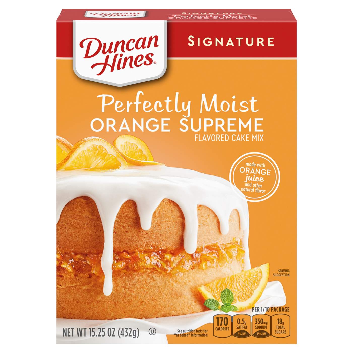 Duncan Hines Signature Perfectly Moist Orange Supreme Cake Mix; image 1 of 4