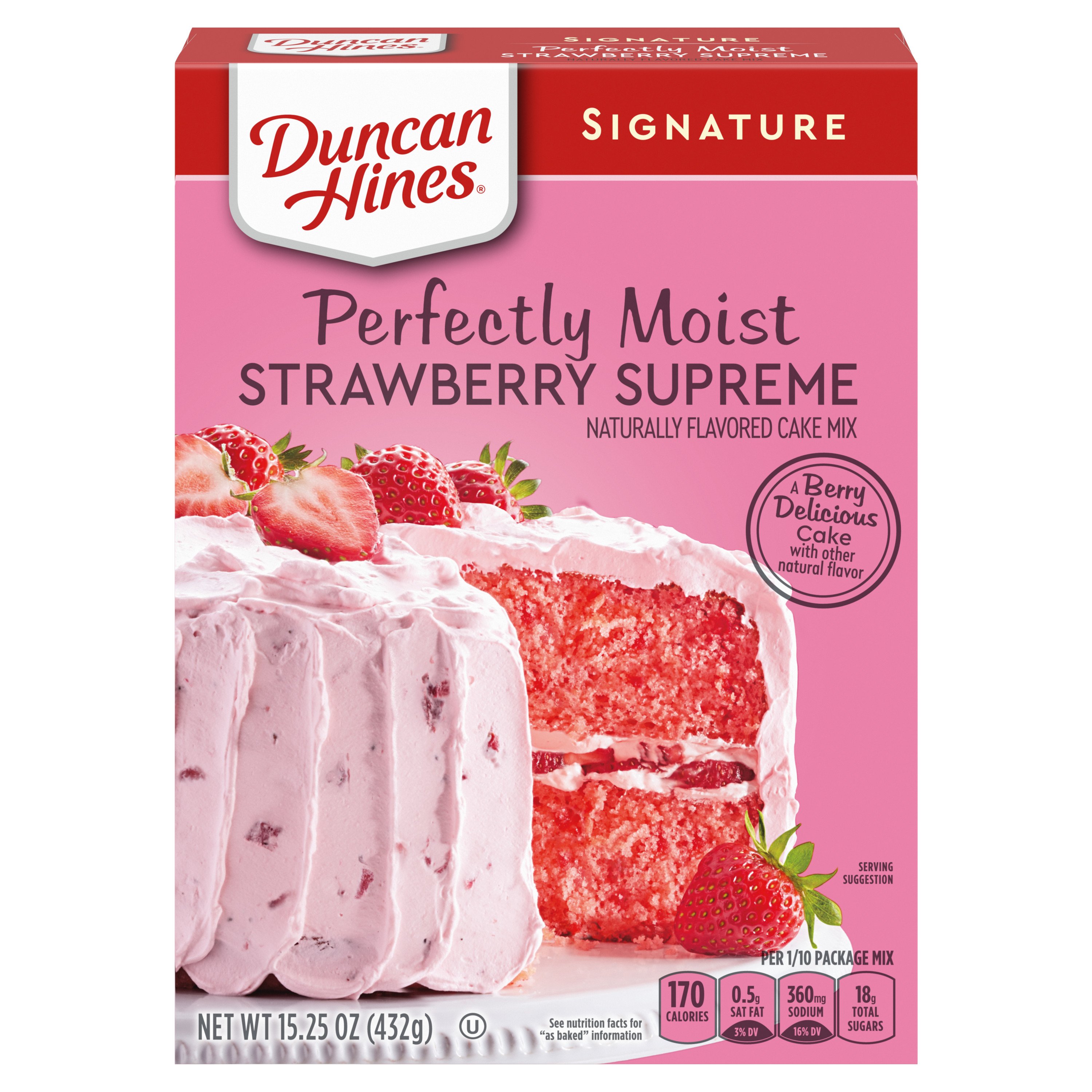Duncan Hines Signature Perfectly Moist Strawberry Supreme Cake Mix