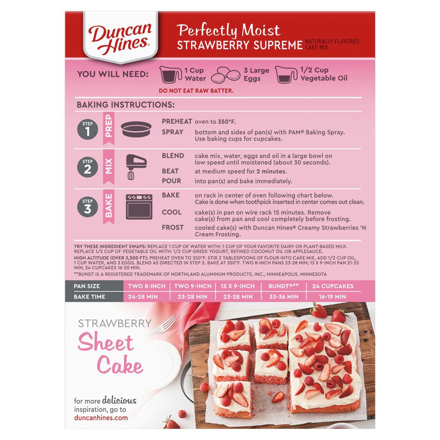 Duncan Hines Signature Perfectly Moist Strawberry Supreme Cake Mix; image 3 of 7