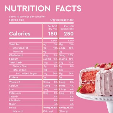 Duncan Hines Signature Perfectly Moist Strawberry Supreme Cake Mix, 15.25 oz