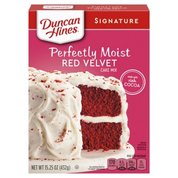 Duncan Hines Signature Perfectly Moist Red Velvet Cake Mix, 15.25 oz