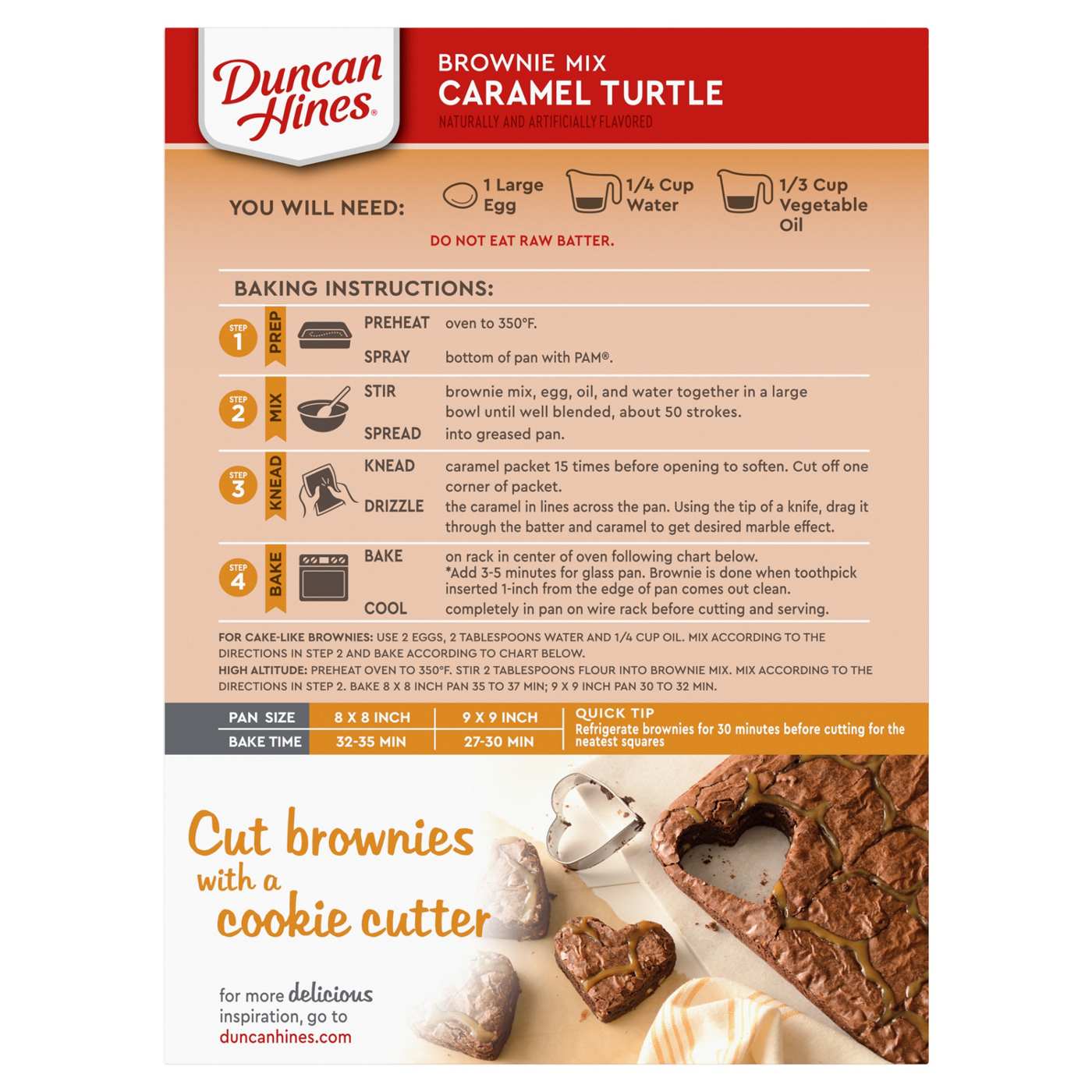 Duncan Hines Signature Caramel Turtle Brownie Mix; image 2 of 7