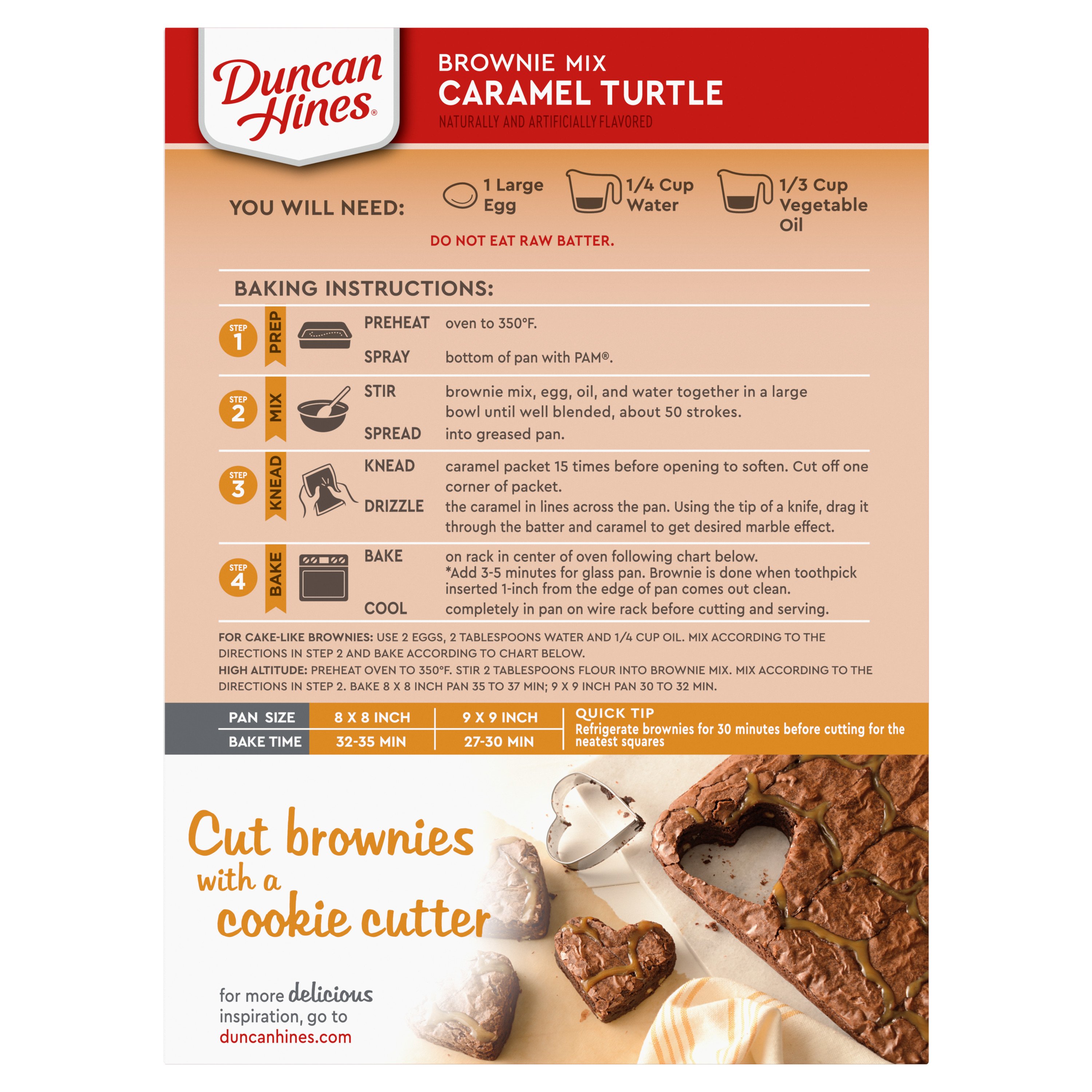 Duncan Hines Signature Caramel Turtle Brownie Mix