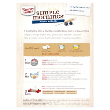 Duncan Hines Simple Mornings Blueberry Streusel Premium Muffin Mix, 20.5 oz