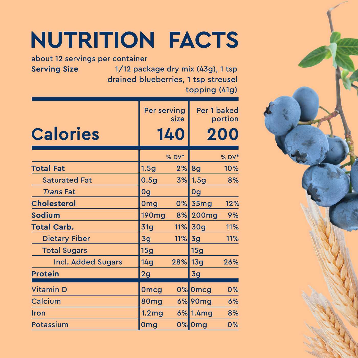 Duncan Hines Simple Mornings Blueberry Streusel Premium Muffin Mix; image 5 of 7